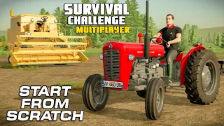 STARTING FROM SCRATCH | Survival Challenge Multiplayer | FS22 - Episode 1