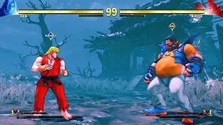 Ken vs Birdie (Hardest) Street Fighter V.