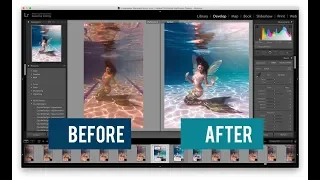 How to Edit Underwater Pool Photos in Lightroom and Photoshop | Fantasy Edits with Mermaid Zari