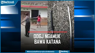 Viral Polisi Ramai-ramai Taklukkan ODGJ Ngamuk Bawa Katana