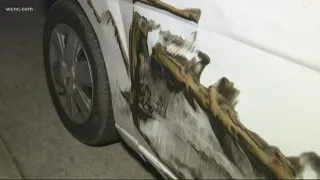 Young driver sideswiped by semi on I-77
