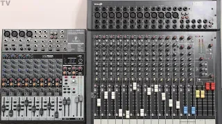 Behringer X1622 audio mixer Vs Soundcraft Spirit Folio SX audio board comparison