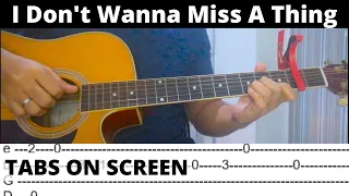 I Don't Wanna Miss A Thing | Fingerstyle Guitar Cover (FREE TAB)