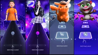 Squid Game -Black Pink -Pikachu -Talking Tom -Dancing Road Vs Tiles hop[music team]