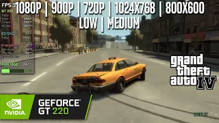 GT 220 | GTA IV - 1080p, 900p, 720p, 1024x768, 800x600 - Low, Medium Shadows