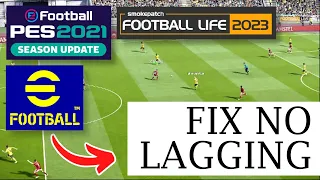 PES 2021 eFootball Lag Fix PC Laptop AMD Lagging Problem