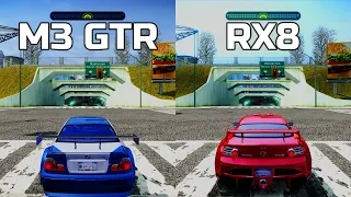 NFS Most Wanted: BMW M3 GTR vs Mazda RX8 - Drag Race