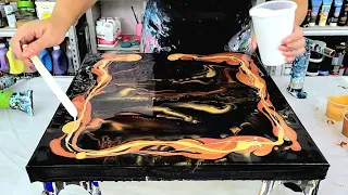 A NEW Spin on an Old Technique! - ALL Metallic Blow Out! - Acrylic Painting