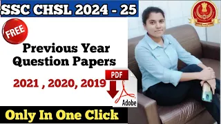 📌 FREE ! Download 📌 SSC CHSL previous year questions paper 2021 Hwo to crack ssc chsl2023