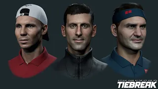 TIEBREAK - THE BIG 3 ANNOUNCED - NOVAK DJOKOVIC - RAFAEL NADAL - ROGER FEDERER - THOUGHTS - UPDATES