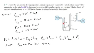 Manometer Example #manometer #hydrostatic