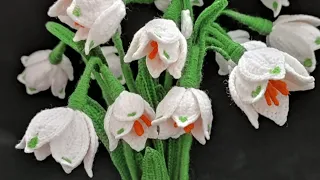 How to crochet Leucojum Vernum (Spring Snowflake) Final/Cum crosetam Ghiocei Bogati (Luste) Final