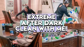 AFTER DARK CLEAN WITH ME ::EXTREME CLEANING MOTIVATION :: WORKING MOM CLEANING ROUTINE