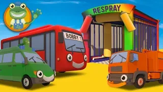 Learn Colors With Big Trucks at Gecko's Garage | Car Wash Video For Kids