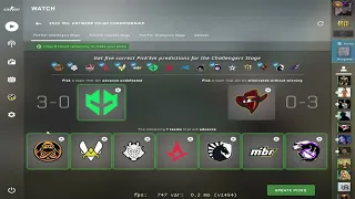 s1mple makes his Pickem Predictions on Stream