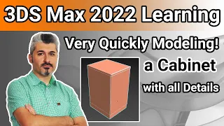 3DS Max 2022 Tutorial - Very Quickly kitchen cabinet modeling with all details