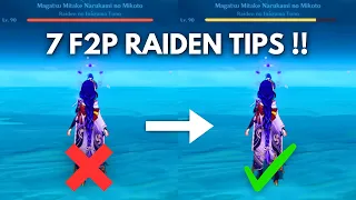 7 F2P Raiden Tips That You NEED To Know! [ Genshin Impact ]