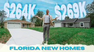 2 NEW construction HOMES under $270,000 In FLORIDA!!