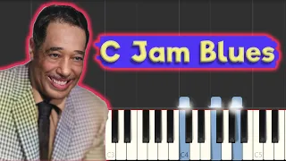 Duke Ellington - C Jam Blues - Jazz Piano Tutorial (Garland's solo)