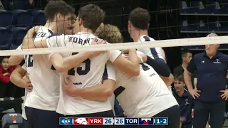 HIGHLIGHTS: Toronto 3 | York 1 (Men's Volleyball)