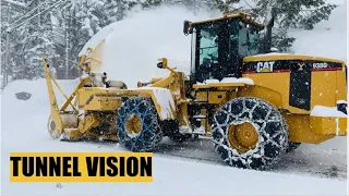 15+ FOOT SNOW BANKS - 4K - Plowing Footage In Lake Tahoe, California. CAT 938G