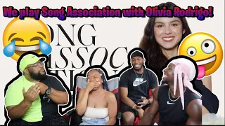 Olivia Rodrigo Sings Taylor Swift, "drivers license" in a Game of Song Association | ELLE | REACTION