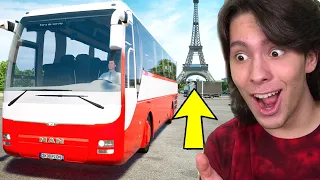 VIAJEI  DE ONIBUS PARA PARIS NO FERNBUS SIMULATOR!! (Incrível)