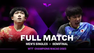 FULL MATCH | WANG Chuqin vs Tomokazu HARIMOTO | MS SF | #WTTMacao 2023
