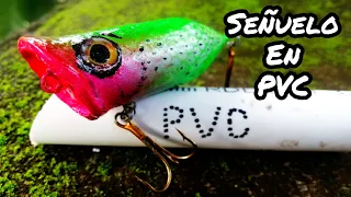 Como hacer señuelo casero en  tubo de pvc / homemade Fishing lure