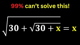 France Math Olympiad Question. How to Solve Radical Equation.