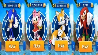 Sonic Dash Android Gameplay - SONIC VS AMY VS TAILS VS KNUCKLES