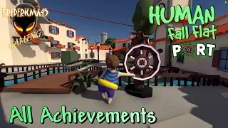Human Fall Flat PORT Level with EXIT Bug Solution - Full Walkthrough - All Achievements | Free Level