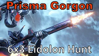 Prisma Gogon 6x3 (Warframe, 18 Eidolons in 1 Night Cycle, Unairu Wisp DPS Volt POV)