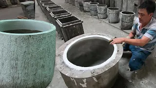 How to make a large cement pot easily | Vietnam Pottery