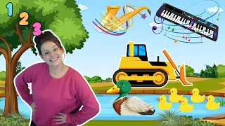 Toddler Learning First Words, Gestures, Animals, Instruments & Nursery Rhymes - Five Little Ducks