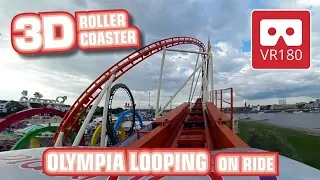 VR180 3D Munich Olympia Looping Achterbahn | VR Roller Coaster onride POV |  Rheinkirmes Düsseldorf