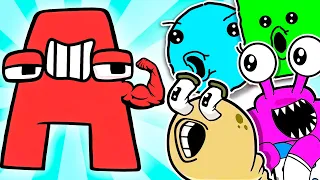 3 GENIALES ANIMACIONES de ALPHABET LORE (Cartoon Animation) | Cuadradito y Circulito en español