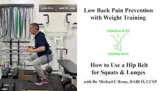 Low Back Pain Exercises- How to Use a Hip Belt w/Squats & Stationary Lunges