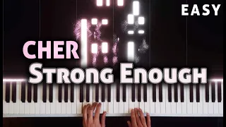 Strong Enough - Cher | Piano Tutorial and Cover