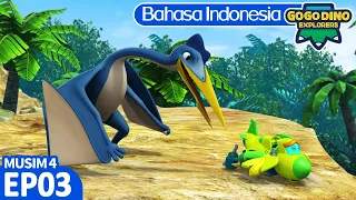 【GOGODINO EXPLORERS II】EP03 Quetzalcoatlus Yang Serba Tahu | Kartun Anak | Lagu | Musim 4| Indonesia