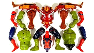 Merakit Mainan Spider-Man Vs Hulk Smash Vs Siren Head dan Hulk Buster Avengers Superhero Toys