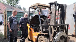 Naprawa wózka widłowego ! Uszkodzona pompa wody brak możliwości pracy na LPG ! Dziadek dał radę :)