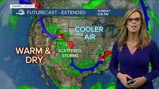 Warmer on Sunday before another cold front with rain