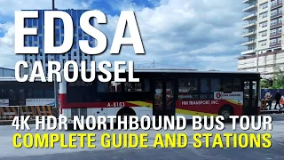 EDSA CAROUSEL BUS SOUTHBOUND Monumento to PITX | Complete Bus Tour Guide Philippines [4K HDR] 🇵🇭