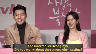 [ENG] Hyun Bin❤ Son Ye Jin talk about their chemistry in 'Crash Landing on You' Press conference