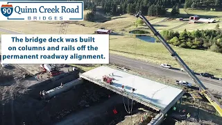 I 90 Quinn Creek Road Bridge Construction 2022