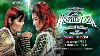 Bayley vs Iyo Sky for The WWE Women's Championship at WrestleMania 40 (WWE 2K24)
