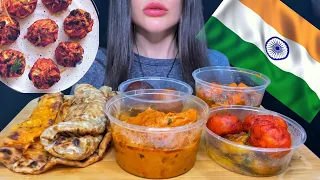 INDIAN FOOD | BUTTER CHICKEN, TANDOORI MOMOS, PANEER MASALA | MUKBANG ASMR