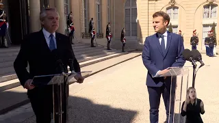 En último día de su gira por Europa, Fernández advierte con Macron sobre los efectos de la guerra