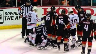 Gotta See It: Rakell mobbed by Blackhawks after smashing Crawford